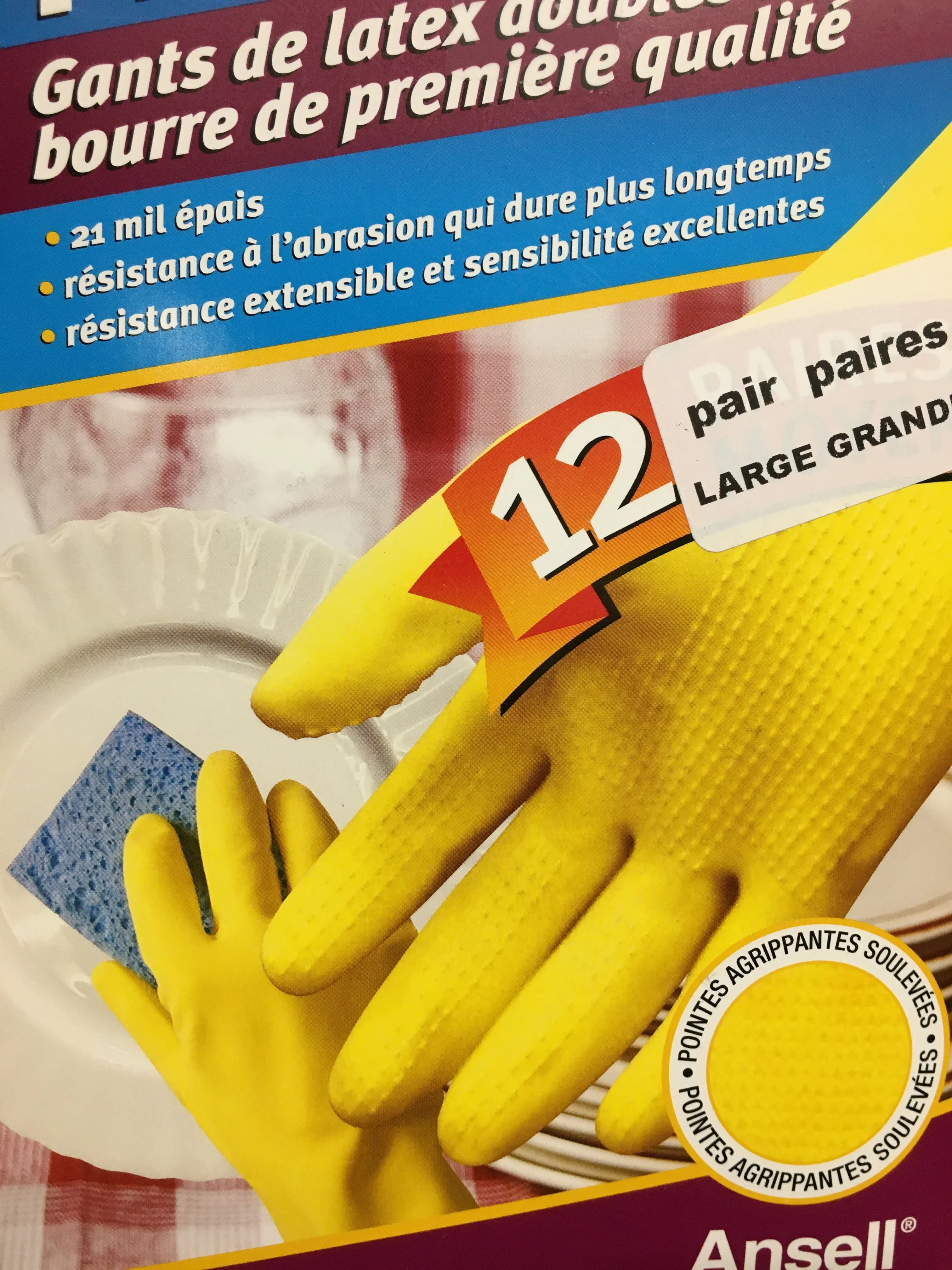 Premium Household Flocklined Latex Gloves