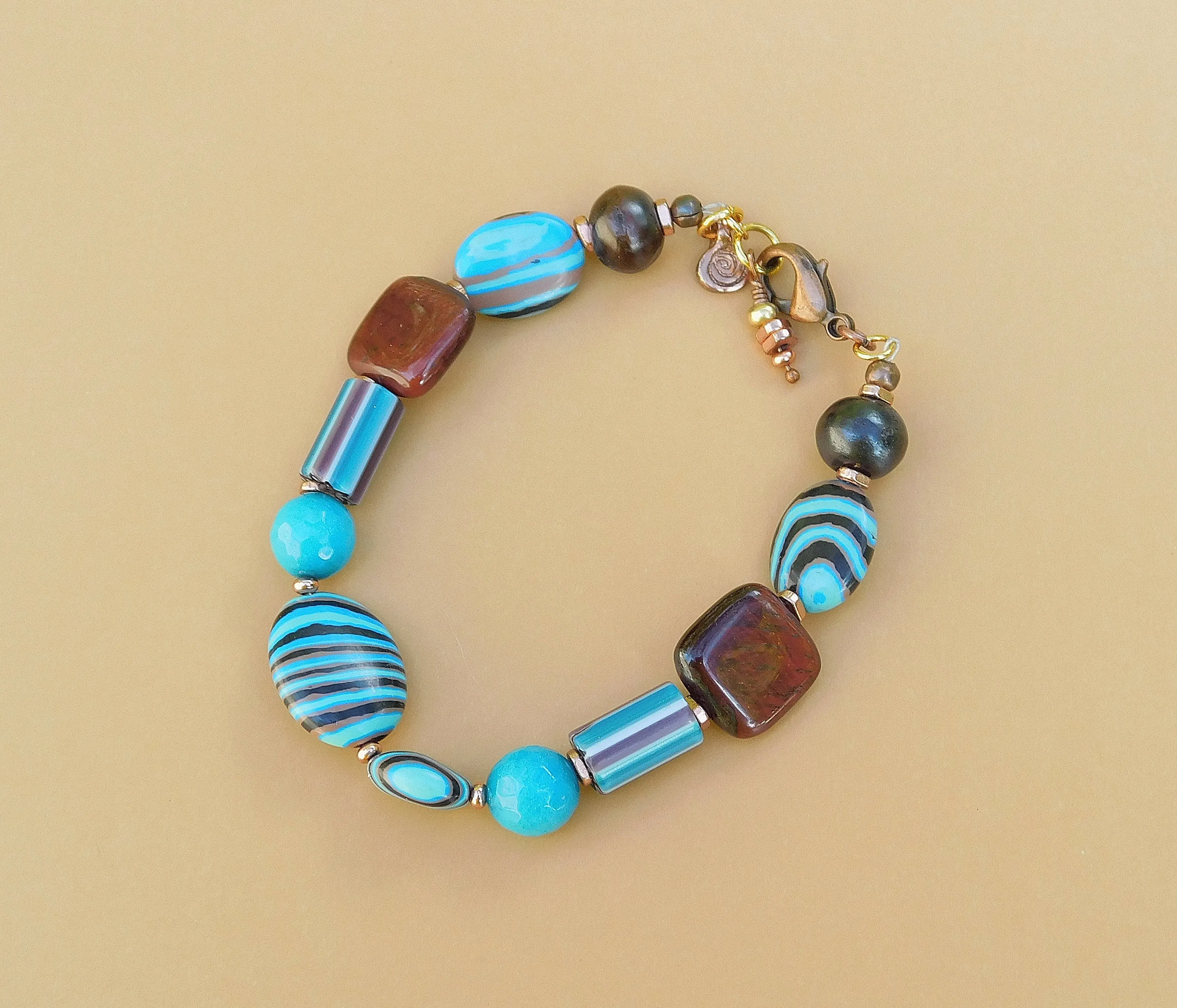 Rainbow Calsilica Bracelet