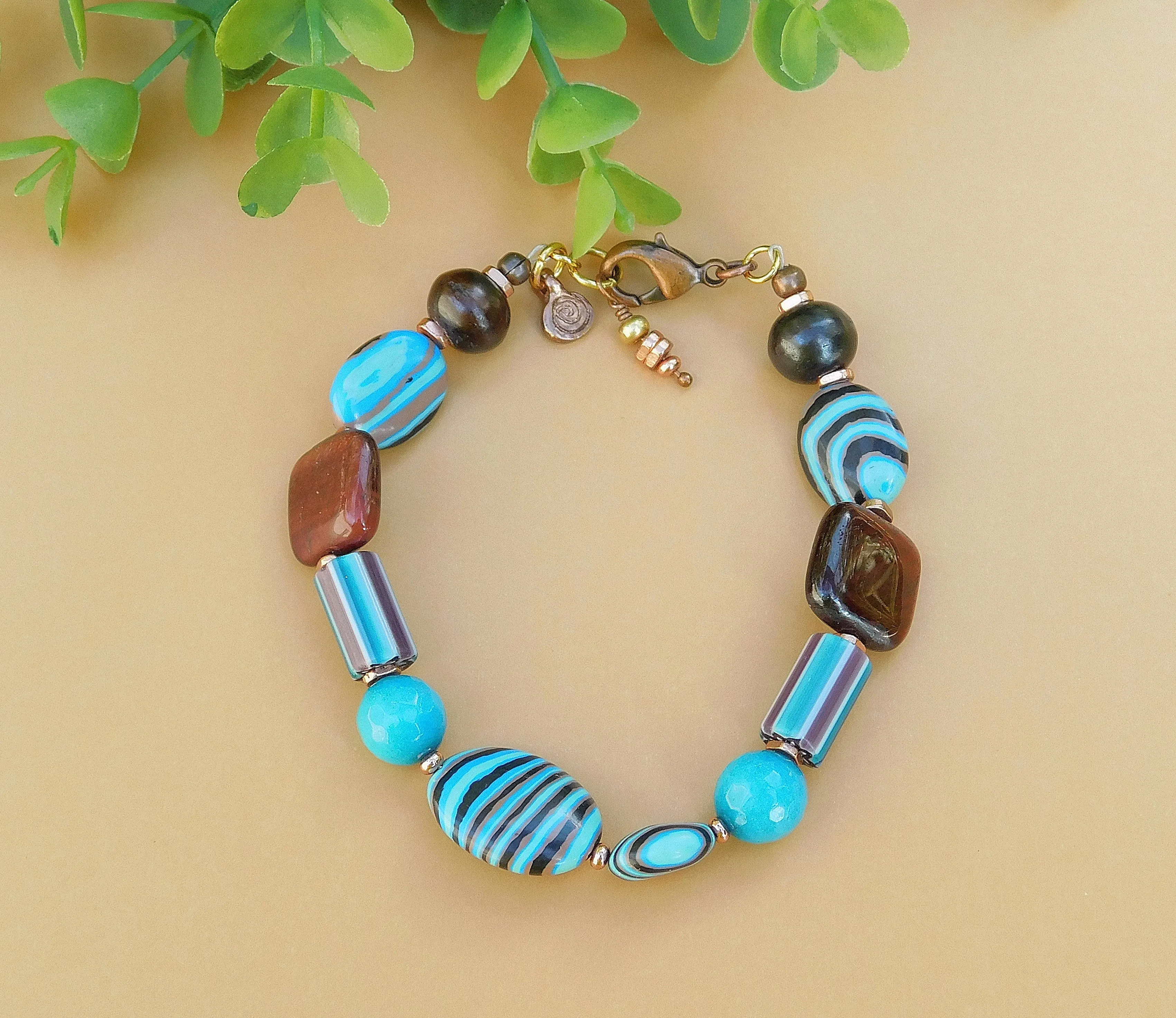 Rainbow Calsilica Bracelet