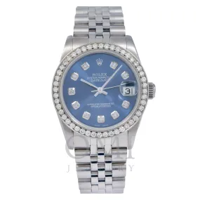 Rolex Datejust 68274 31MM Blue Diamond Dial With Jubilee Bracelet