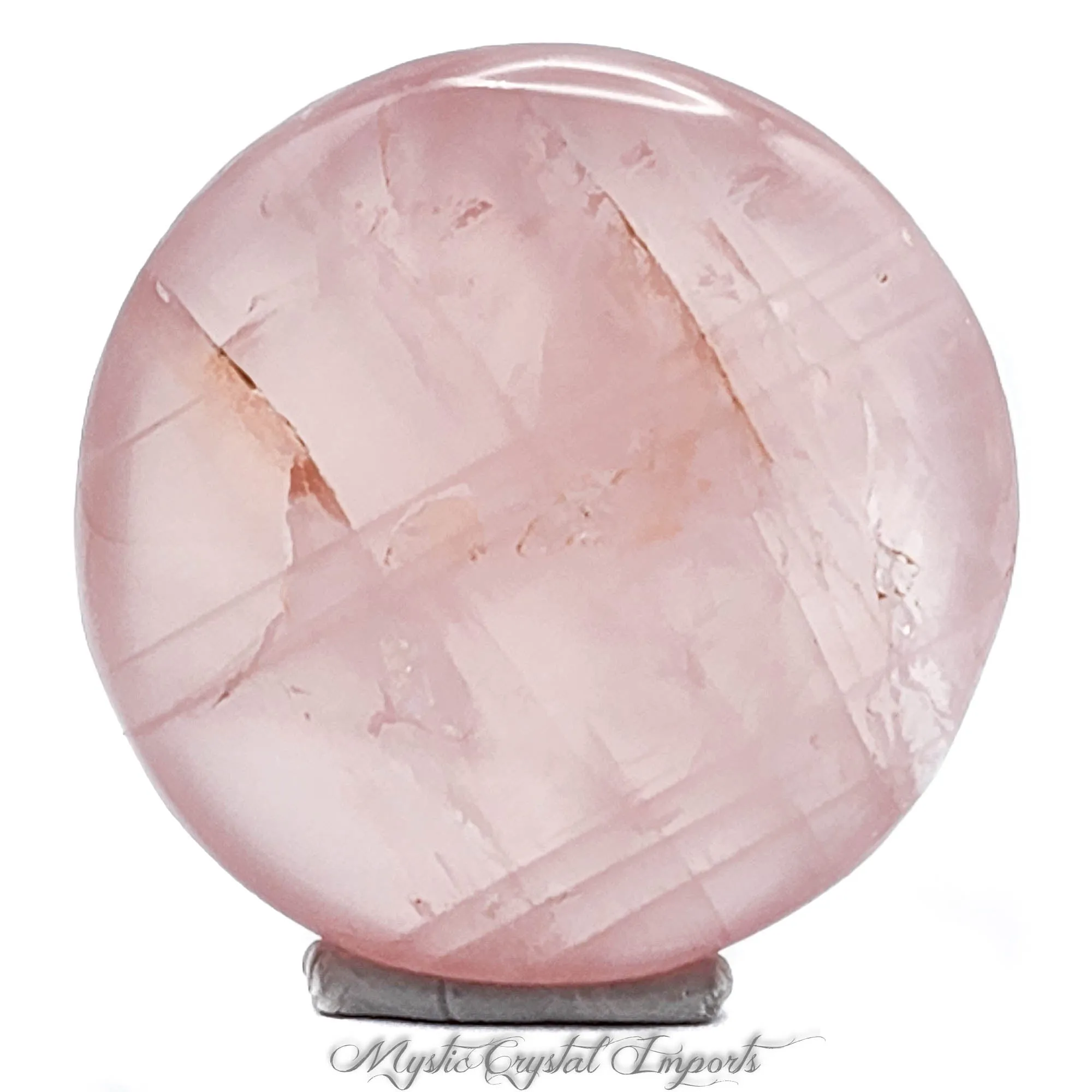 Rose Quartz Palm Stone-Round