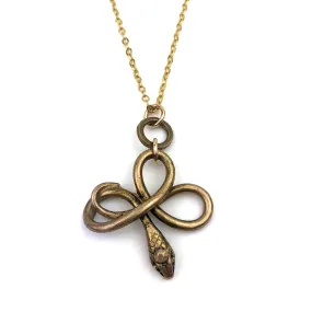 SERPENT Charm Necklace - Bronze