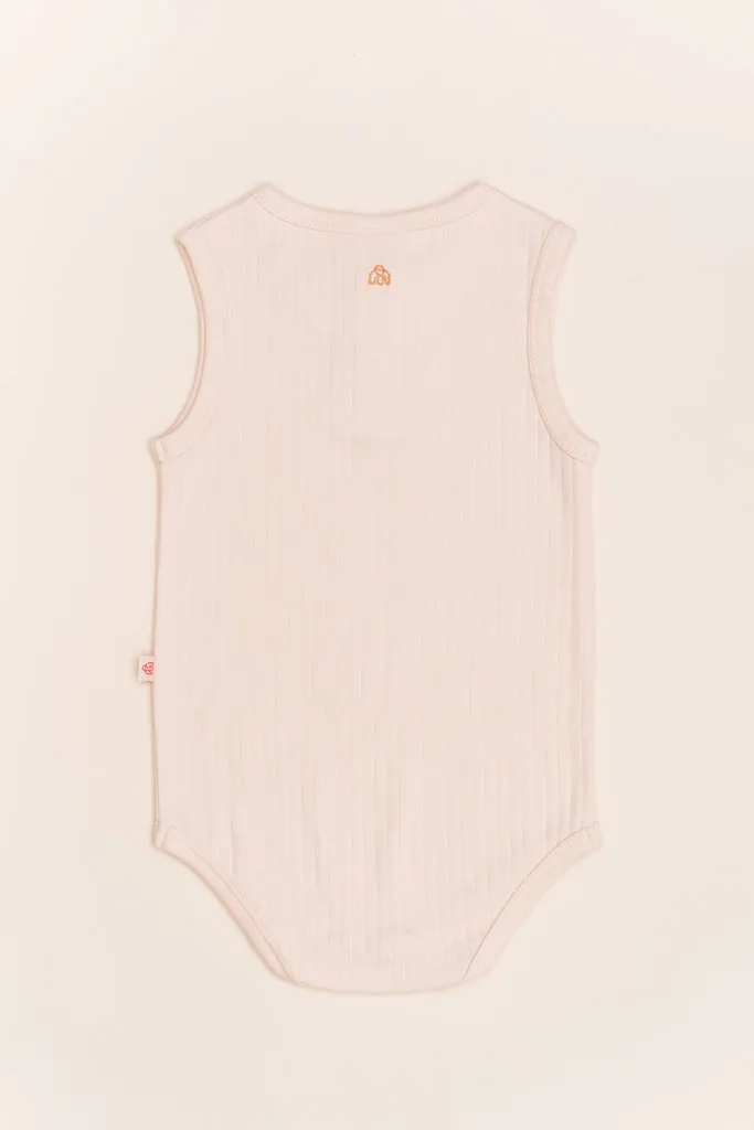 Sleeveless Onesie - Pastel Pink