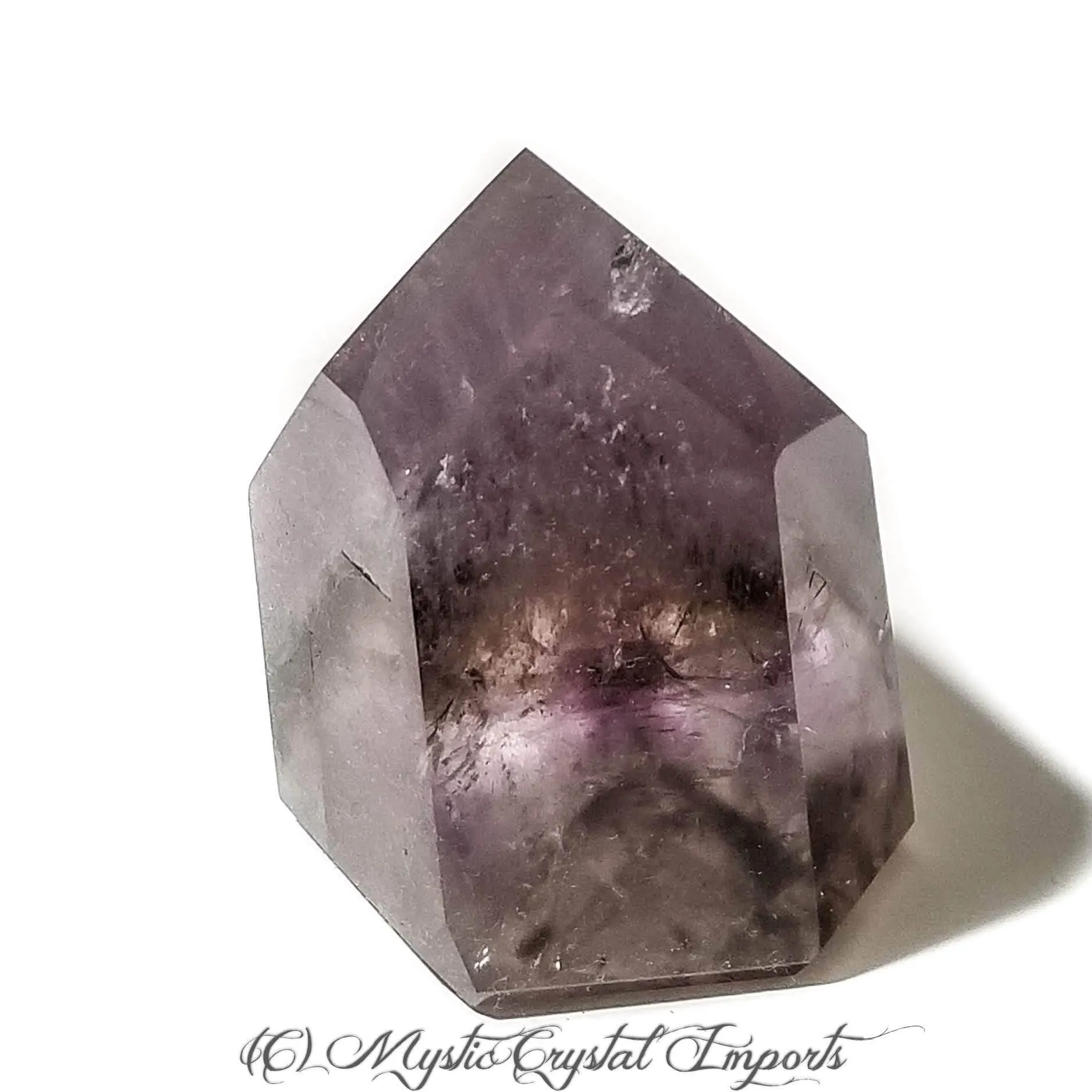 Smoky Phantom Amethyst Polished Crystal Point - 02