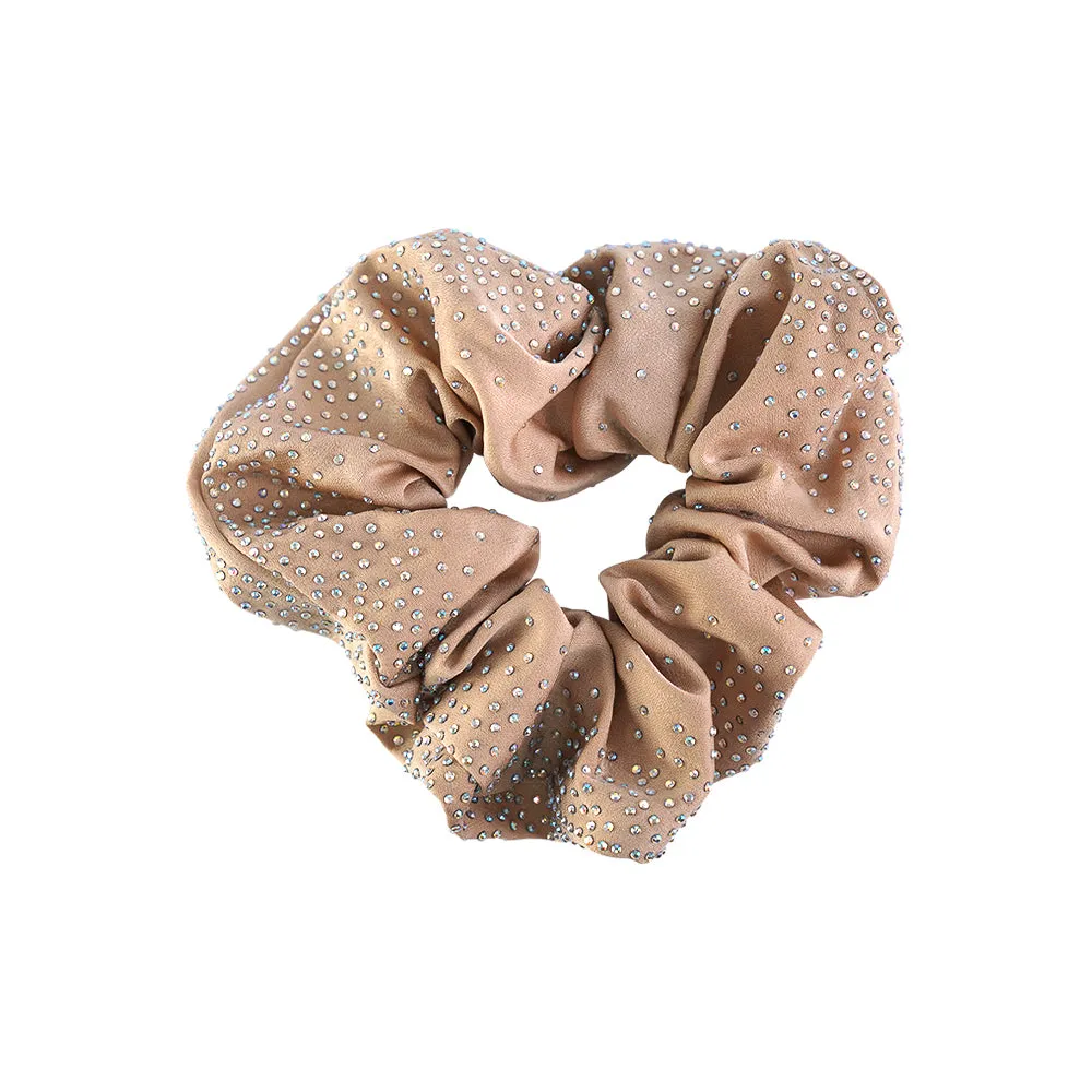 SOFT SATIN CRYSTAL SCRUNCHIES  BUNDLE OF 5