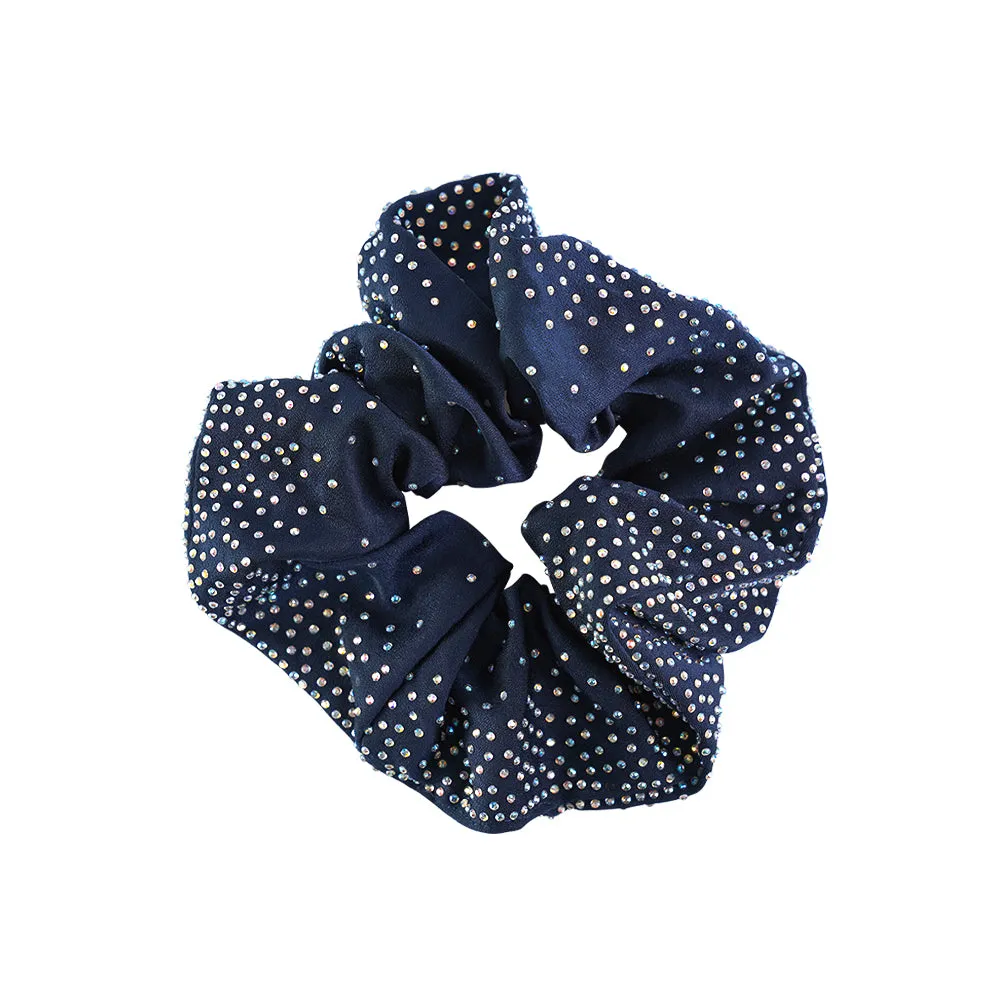 SOFT SATIN CRYSTAL SCRUNCHIES  BUNDLE OF 5