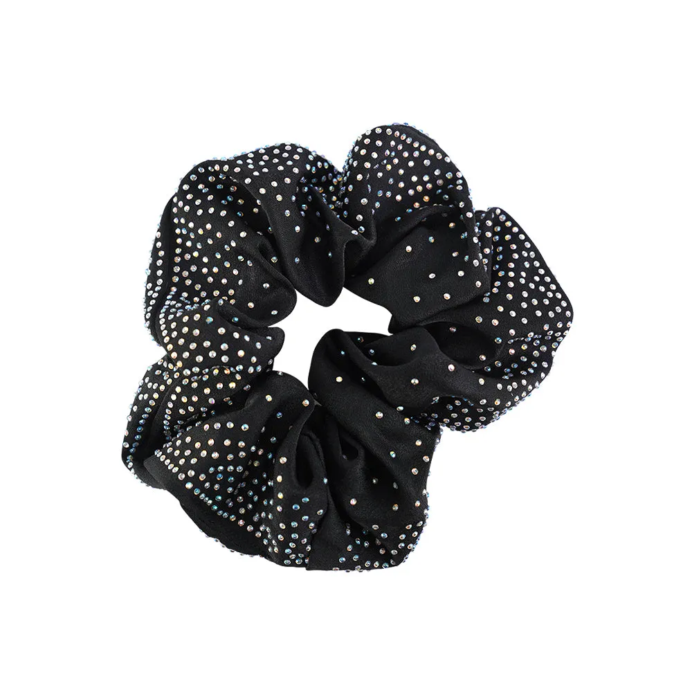 SOFT SATIN CRYSTAL SCRUNCHIES  BUNDLE OF 5