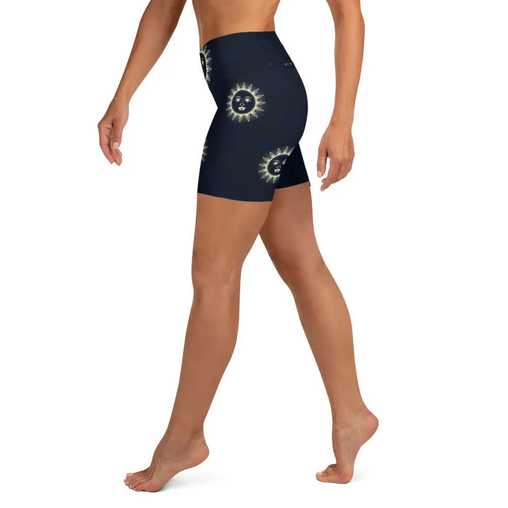 Solar Illustration Yoga Shorts