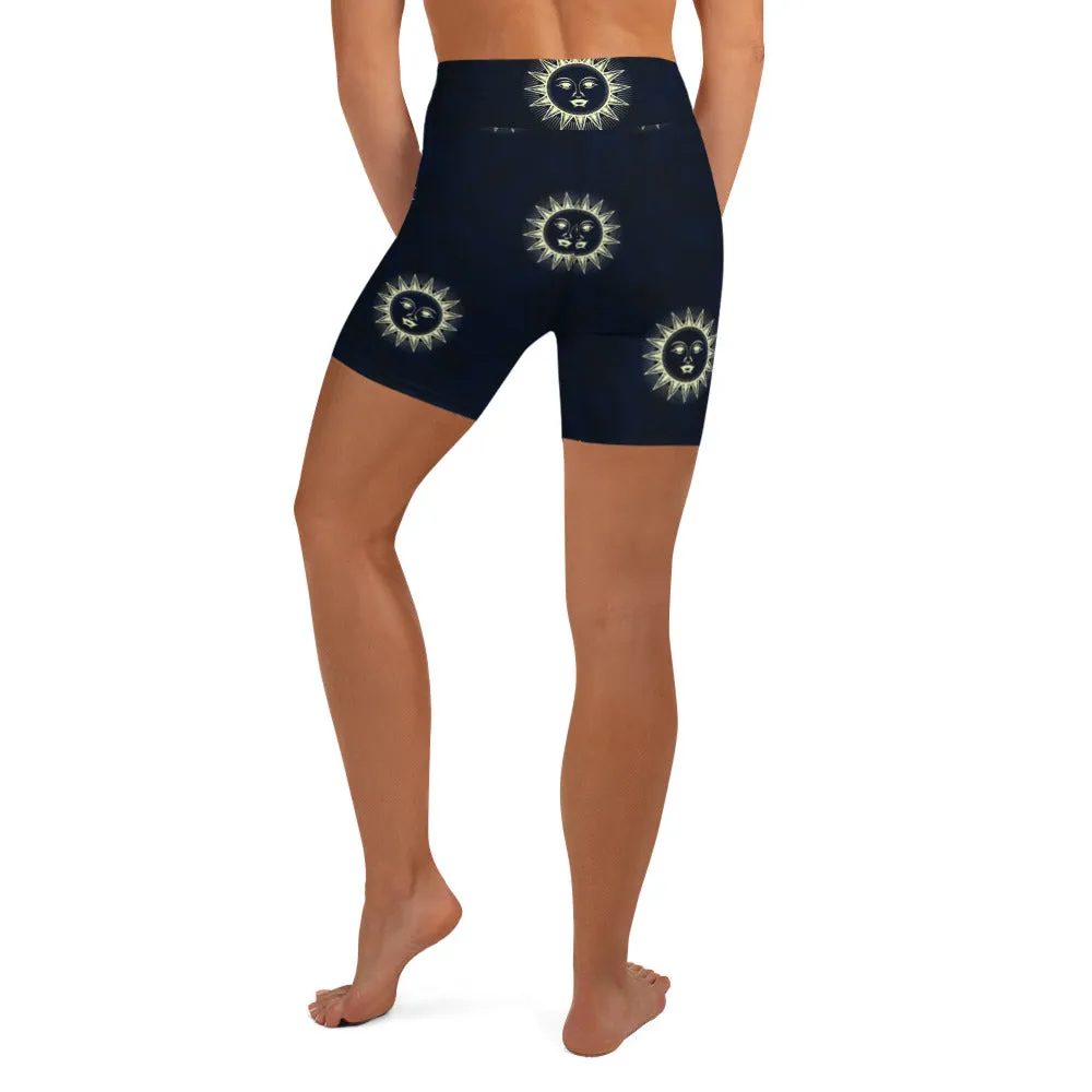 Solar Illustration Yoga Shorts