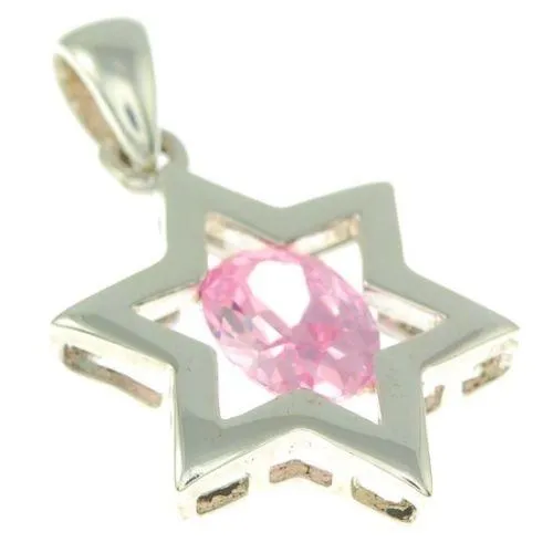 Star Of David Pendant In Blue Gemstone   925 Sterling Silver Necklace #4