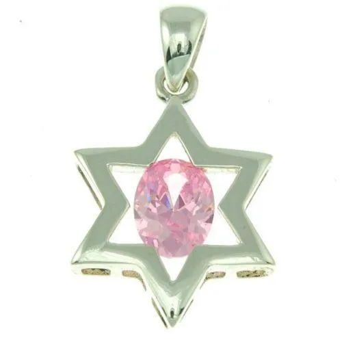 Star Of David Pendant In Blue Gemstone   925 Sterling Silver Necklace #4