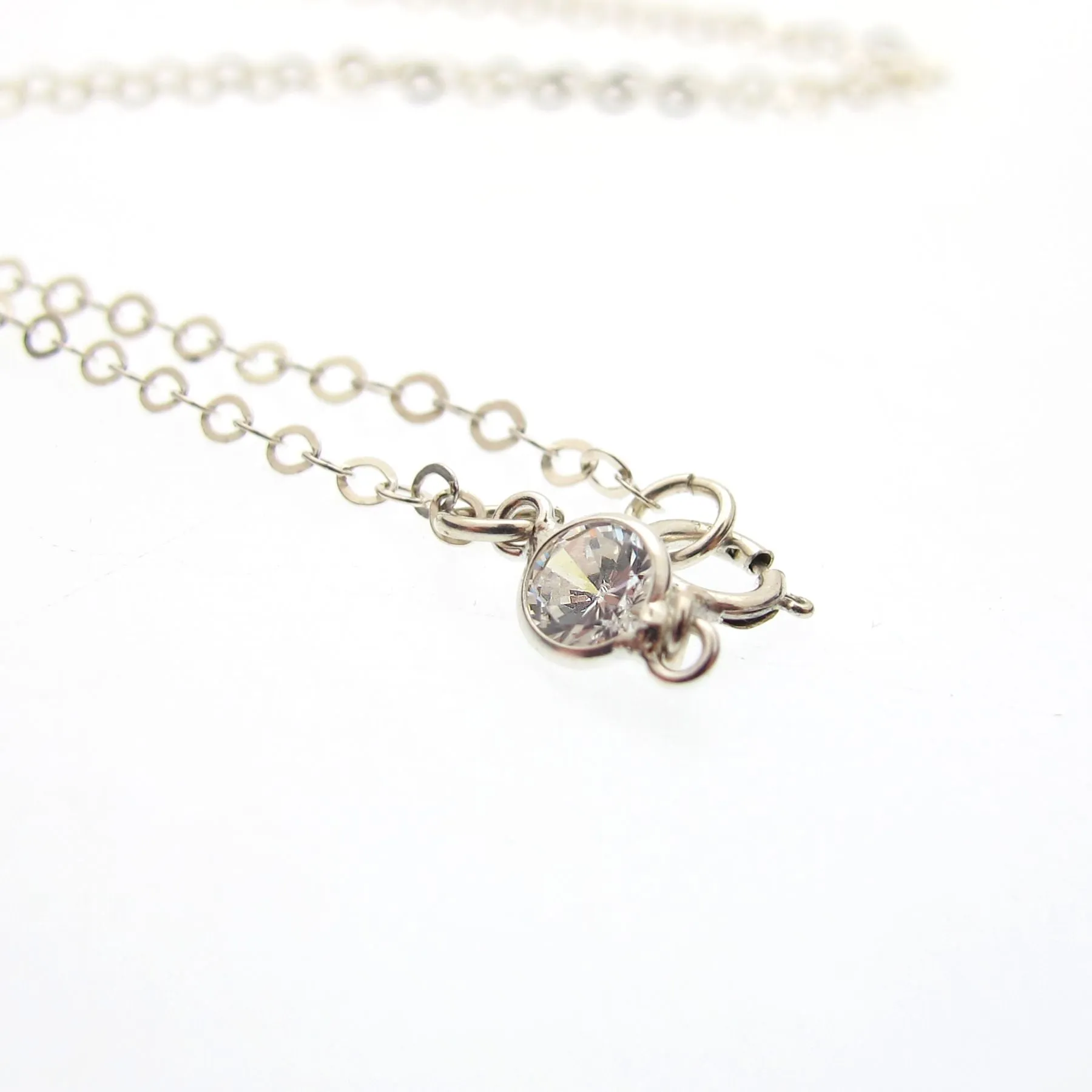 Sterling Silver Y Lariat necklace.  Back Jewelry