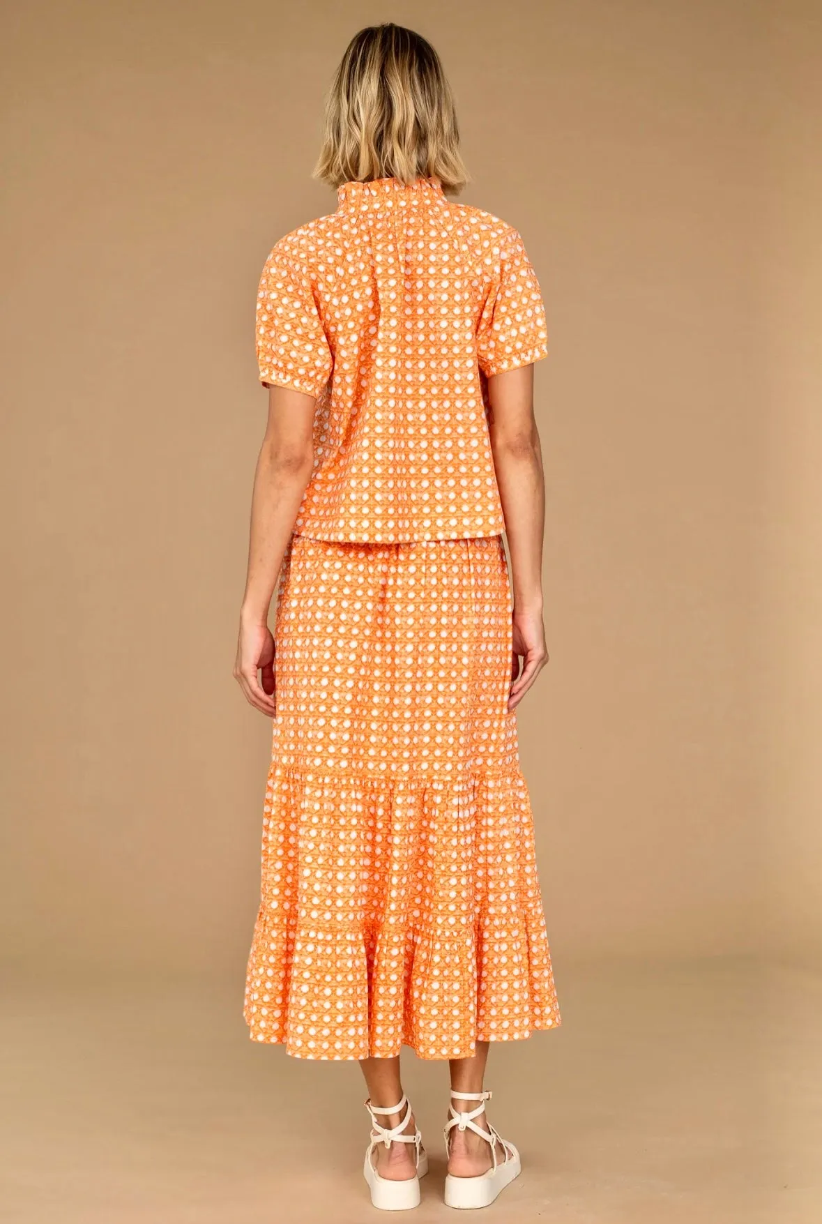 Surrey Skirt in orange wicker by Olivia James