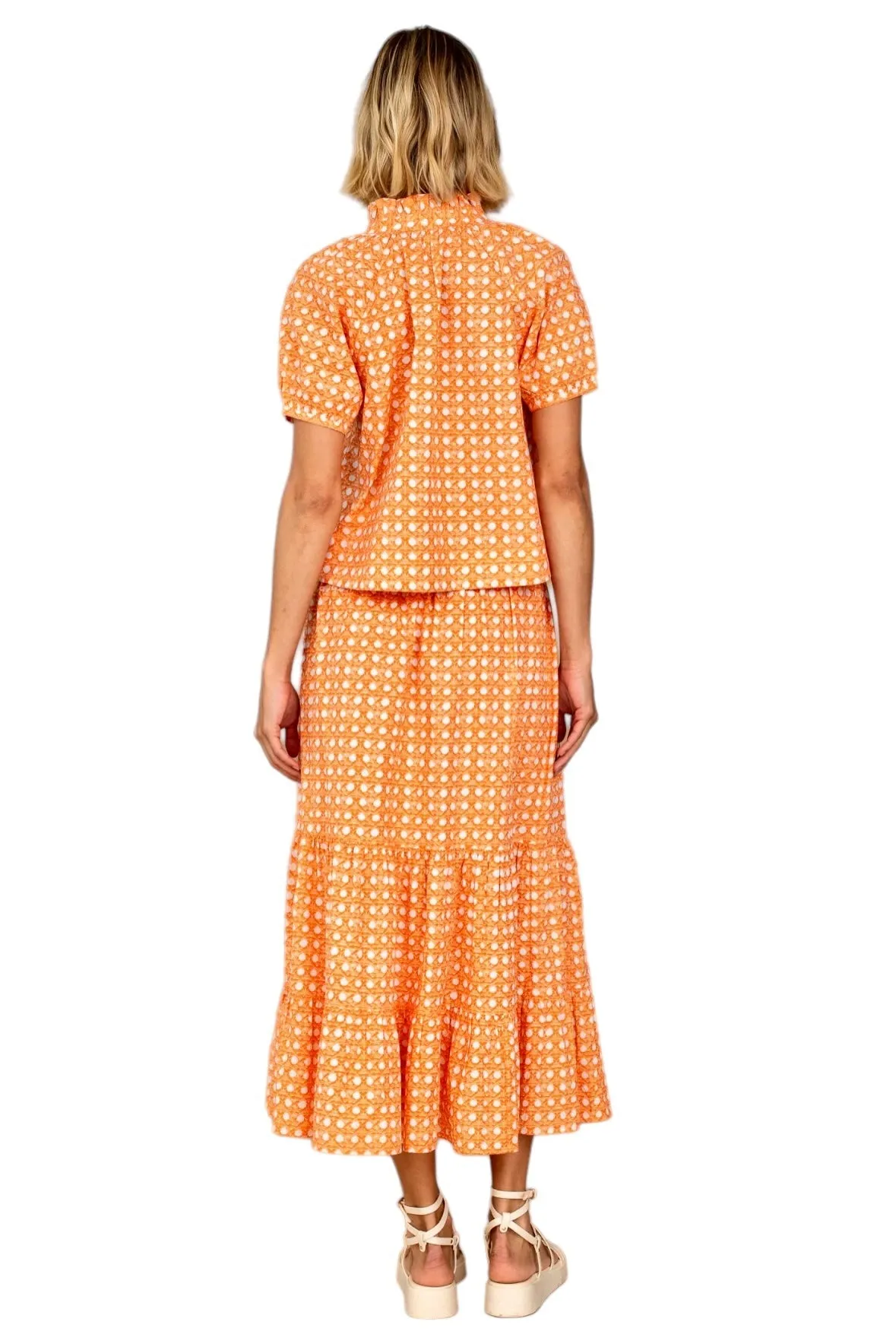 Surrey Skirt in orange wicker by Olivia James