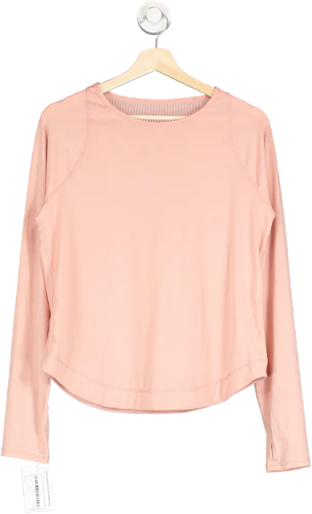 Sweaty Betty Pink Long Sleeve Running Top UK M