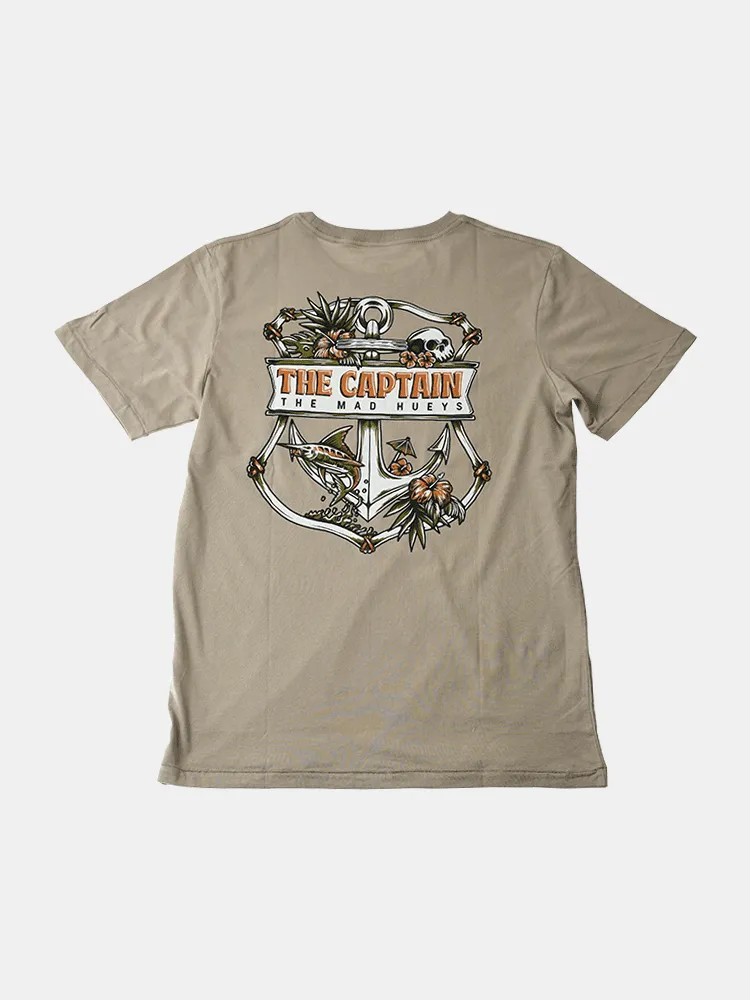 The Mad Hueys Tropic Captain Tee - Khaki