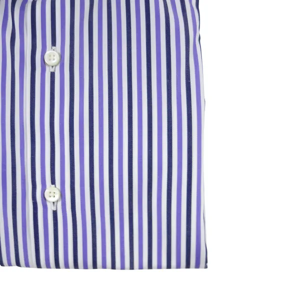 The White Collar Dress Shirt | Purple Stripe