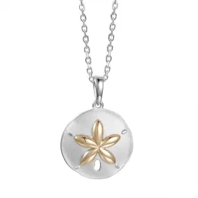 Two-Tone Seashore Sand Dollar Pendant