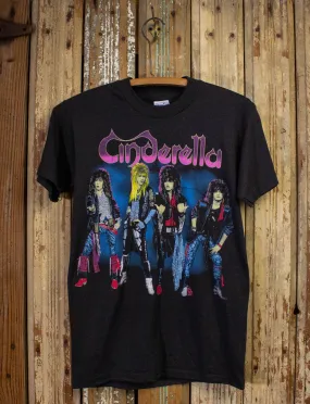 Vintage Cinderella Night Songs Concert T Shirt 1986 Black XS