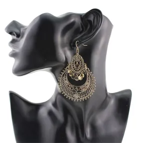 Vintage Hollowed Metal Classical Fashion Earring