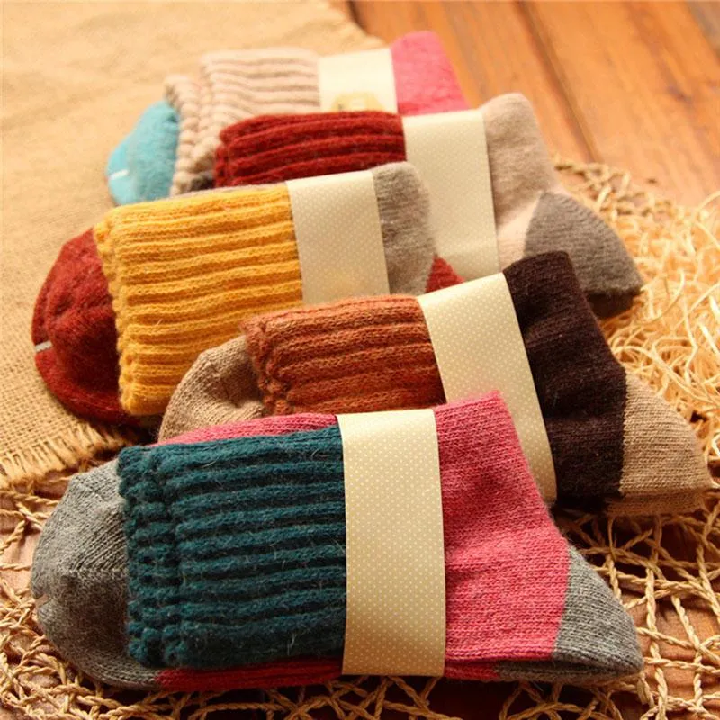 Women Winter Wool Thick Socks(5 Pairs)