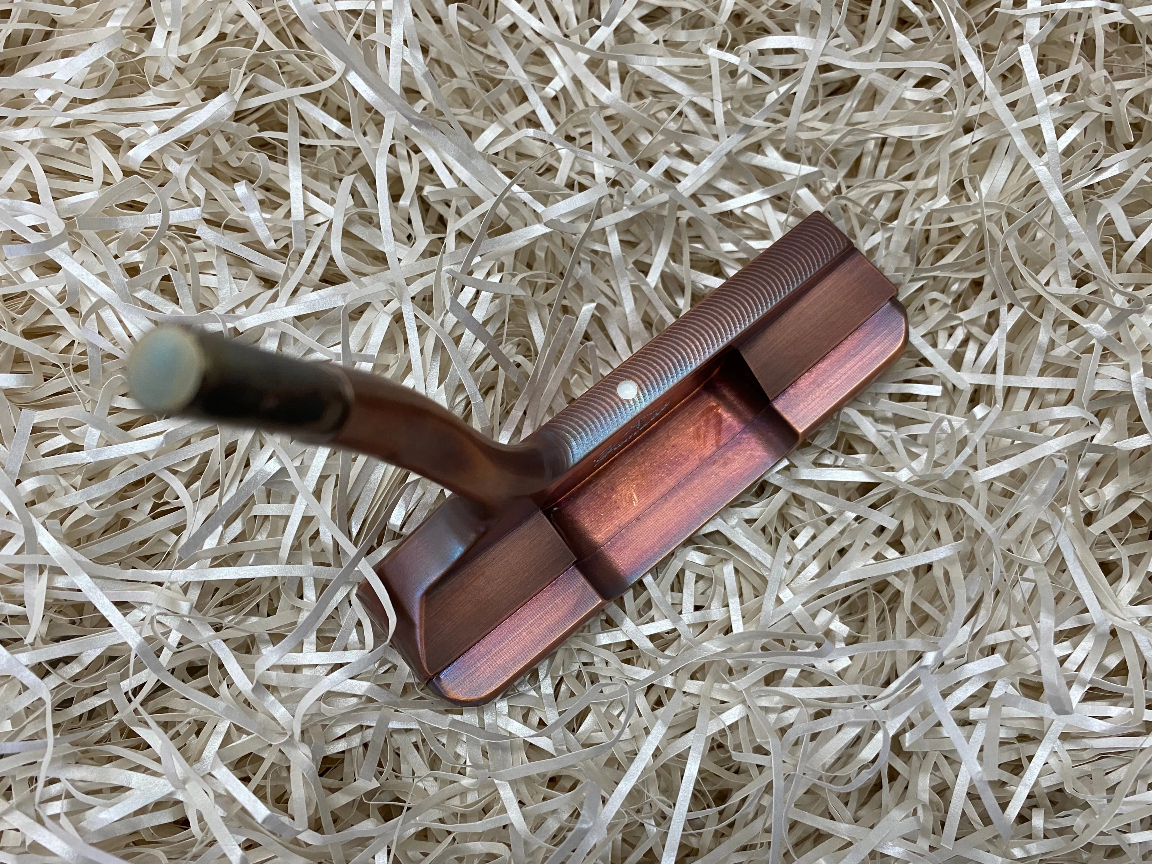 Yamada Golf Imperial Burnt Copper Sight Dot Handmade Putter Head Only