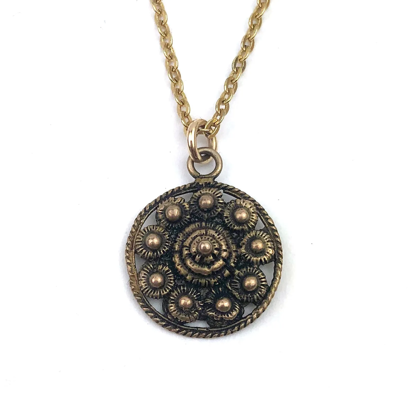 Zeeuwse Knop Dutch Button Necklace - BRONZE