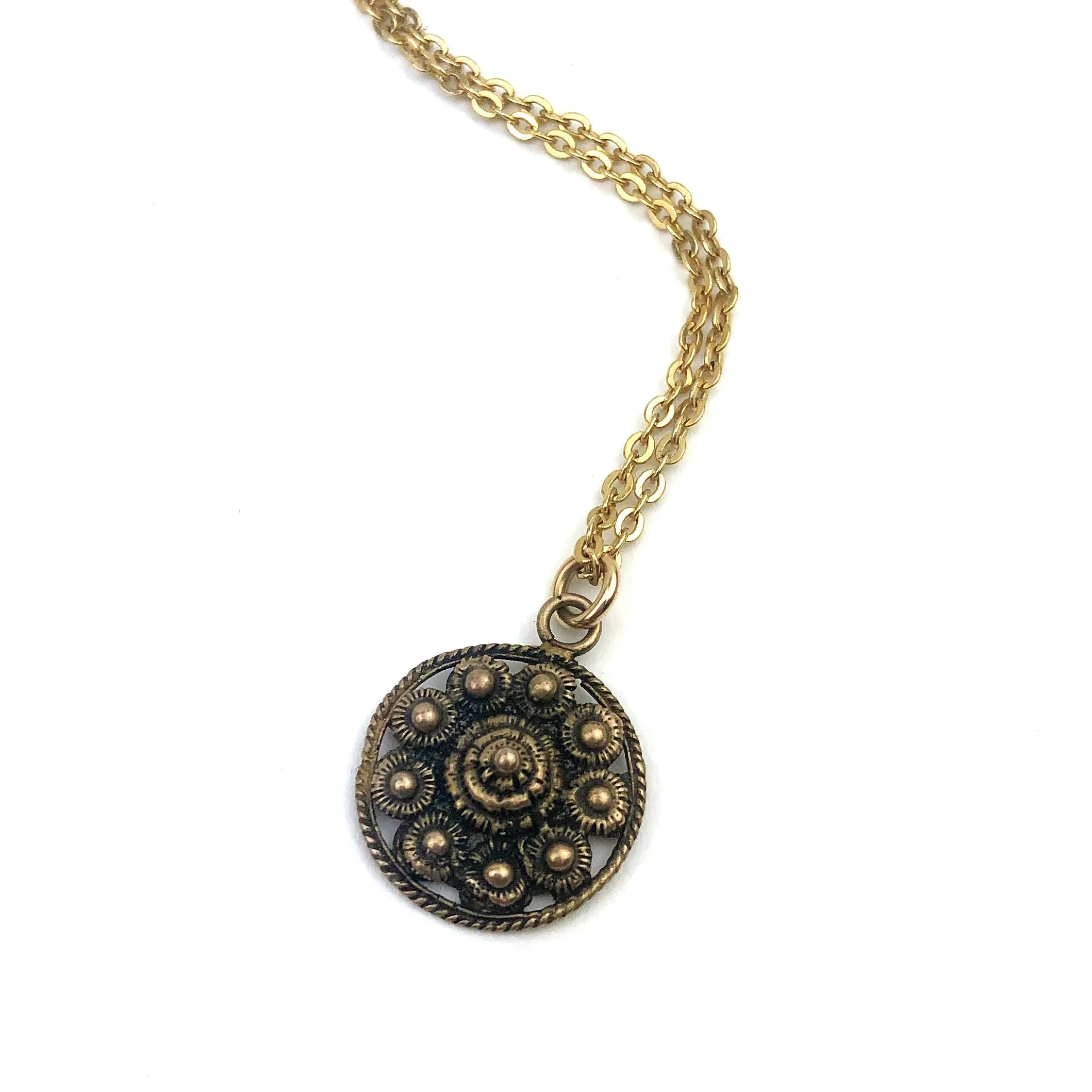 Zeeuwse Knop Dutch Button Necklace - BRONZE